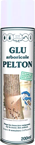 PELTON FERTILIGENE PGLU200 - Glu Arboricole Aérosol Insectes Rampants 200 ml - Piège les fourmis, chenilles, pucerons, ravageurs ...sur le tronc des arbres- Efficace 6 semaines - Fabriqué en France