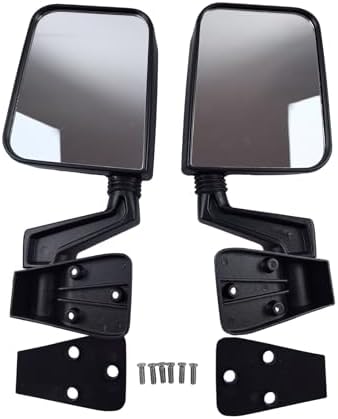 Jeep Tube Doors With Mirrors Manual Black Side View Mirror Pair For 1987-2002 Jeep Wrangler - Direct Replacement, No Signal Jeep Mirrors Doors Off - Foto 8