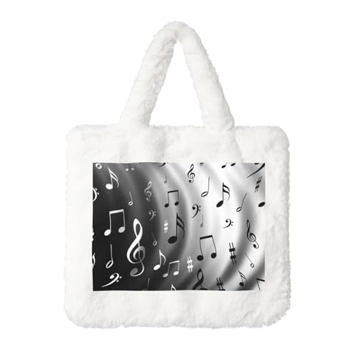 Sac à main en peluche notes de musique pour exprimer votre créativité au quotidien avec douceur