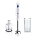 Braun MultiQuick 1 MQ10.201MWH MINIPIMER con 5 ANNI DI ASSISTENZA, Frullatore ad Immersione Leggero, Tecnologia EasyTwist, 2 ACCESSORI, asta in acciaio, 450W, Bianco