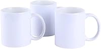 14oz Ceramic Coffee Mugs Set of 3 - White Handles Mugs for Tea, Cappuccino, Latte & Soup | Microwave Safe Kitchen Cup Pack
