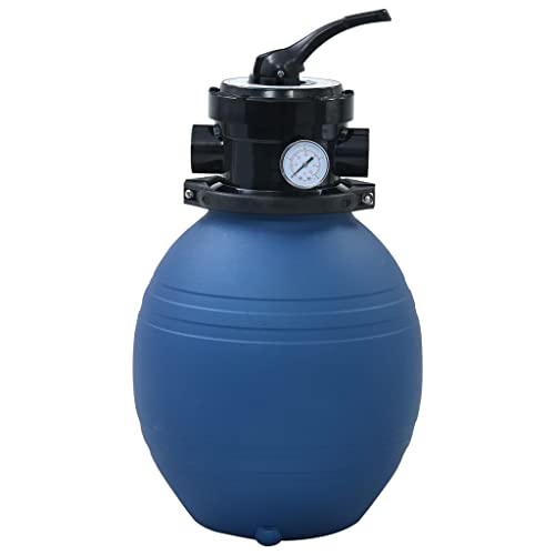 Vidaxl Filtro De Arena Piscina Con Válvula De 4 Posiciones Filtrar Purificar Agua Claro Limpiador Dispositivo Equipamiento Bomba Azul