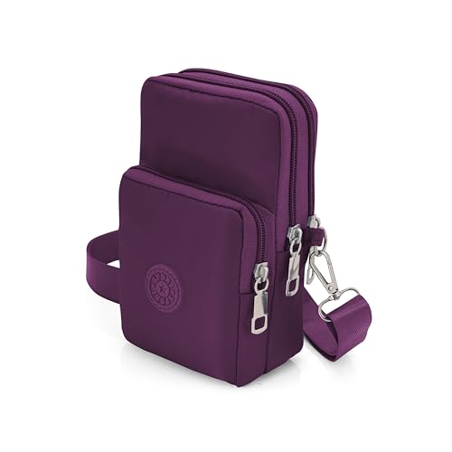 Image of JI Crossbody Phone Bag for Women Mini Wallet Bags with Adjustable Shoulder Strap Wallet Clutch Bag for Girls Zipper Phone Pouch Handbag