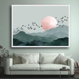 Décoration silhouette d'oiseaux en vol pour mur vide