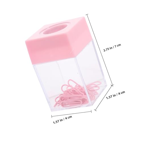 MOTHNUR 2個マグネット式ペーパークリップホルダー 透明 四角 収納ケース デスク用 オフィス 学校 クリップ収納 ディスペンサー 軽量 コンパクト