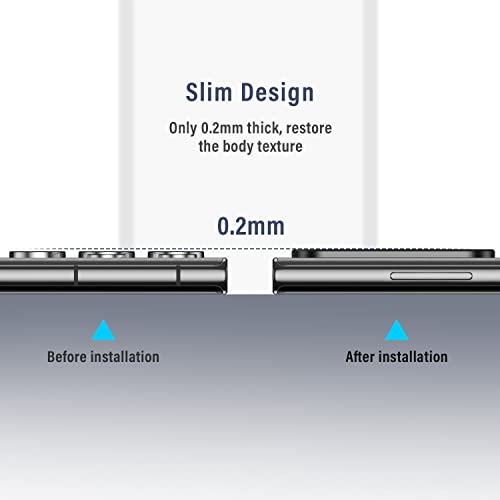 AFARER for Samsung Galaxy S23 Ultra Camera Lens Protector, Black, 1 Set by AFARER - Used condition - Image 5