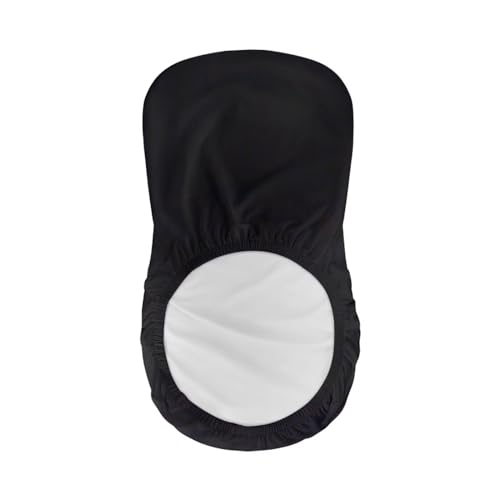 Image of Black Bar Stool Chair Cover of 2 Slip Resistant Seat Covers Chair Cover Protecter with Low Short Back for Dining Room