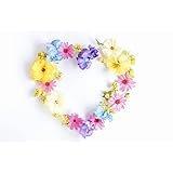 ND タペストリー 花 フラワー フラワーアート ハート 薔薇 バラ アレンジ インテリア カーネーション リース おしゃれ 目隠し 部屋 飾り付け 背景布 グッズ 小物 デコレーション 壁 写真 自然 間仕切り カフェ 北欧 zoom 母の日 花柄 (デザイン4)