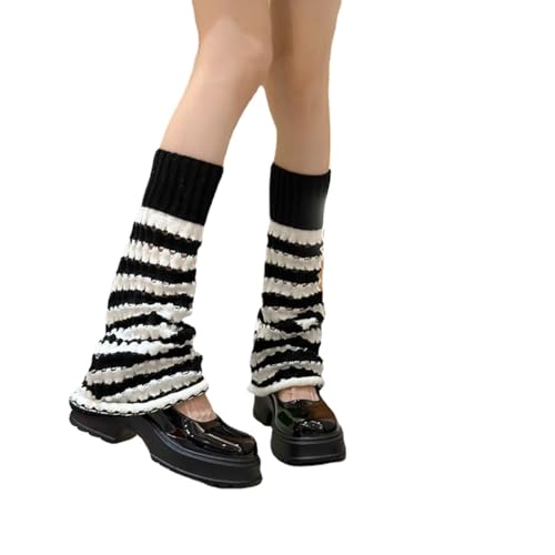 Image of Women Leg Warmer Vintage Striped Leg Socks for Spicy Girls Cute Slim