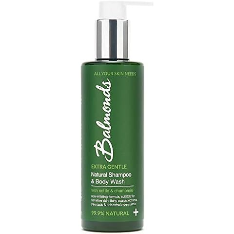 Balmonds Natural Shampoo and Body Wash 200 ml - Gentle SLS-Free Wash for Eczema, Psoriasis and Seborrheic Dermatitis - Relief From Dry, Itchy Skin & Scalp Cover