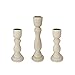 Wooden Candle Holders Set of 3,Unfinished Wood Candlesticks Holders for Taper Candle,Table Centerpieces for Rustic Wedding Party Birthday Home Decoration