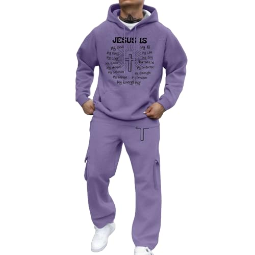 Sudadera con capucha estampada pantalones deportivos casual ropa cómoda hombre chándal