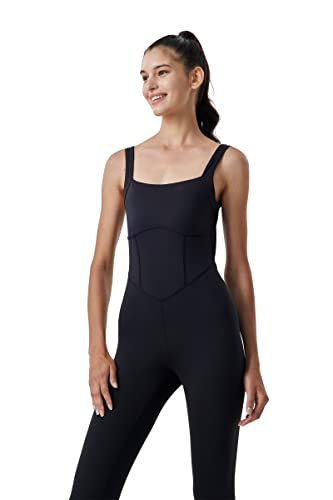 Image of LOVESOFT Workout Jumpsuits for Women Sleevesless Bodycon Backless Unitard