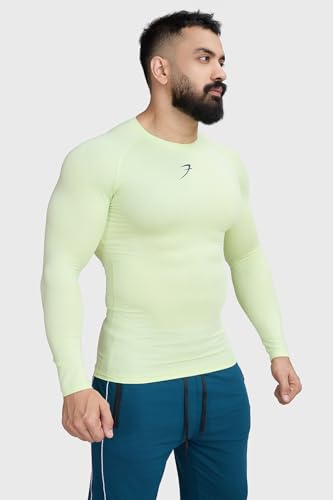 Image of FUAARK Men's Full Sleeve Compression T-Shirt - Athletic Base Layer for Fitness, Cycling, Training, Workout, Tactical Sports Wear