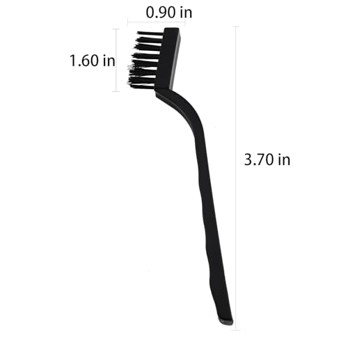 Image of 6PCS Cranked Wire Scraper Toothbrush Stainless Steel and Brass Brushes Black Scratch Brush Cleaning Brush Industrial Brush for Cleaning Unfinished Metal Part and Grease