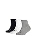 PUMA Quarter 3p Sport, Grigio (Grey/White/Black 803), Unica (Taglia Produttore: 39/42) (Pacco da 3) Bambino