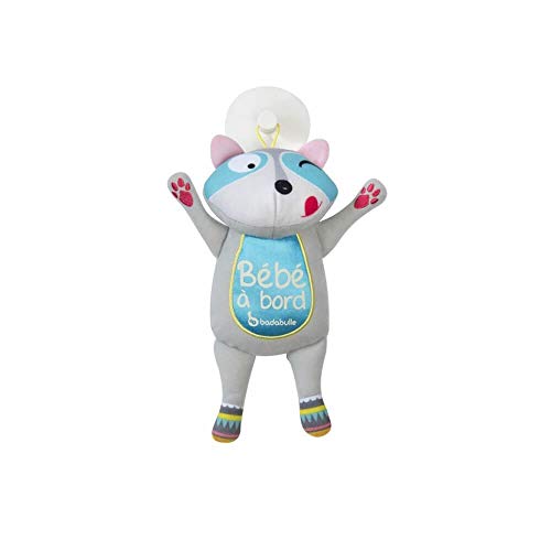 Badabulle B045905 - Bebé a bordo fluorescente, mapache