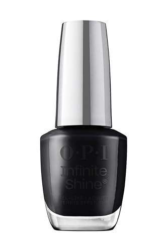 OPI Infinite Shine Black Onyx | Opaque Dark Black Crème Long Wear Gel Like Nail Polish | Vegan, Long Lasting, Streak Free