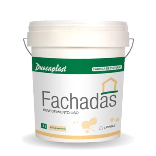 DURCAPLAST PINTURA FACHADAS COLORES Revestimiento de fachadas colores mate. Extraordinaria resistencia al roce, máxima resistencia a la intemperie y al envejecimiento. (4L, VAINILLA 6)