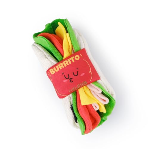 CHEWFFON Burrito Dog Toy, Enrichment Crinkle Treat Puzzle