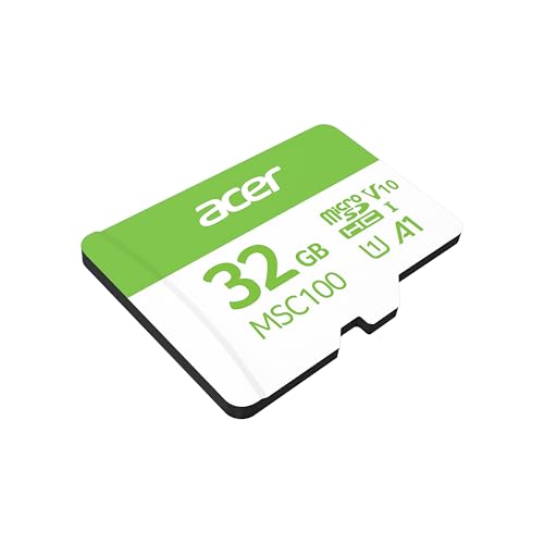 Image of Acer MSC100 MicroSD Card 32GB, UHS-I U1 V10 A1, Up to 100MB /s Read Speed, 4K Video Recording, Compatible with Smartphones Cameras Tablets Drones | 5-Year Limited Warranty