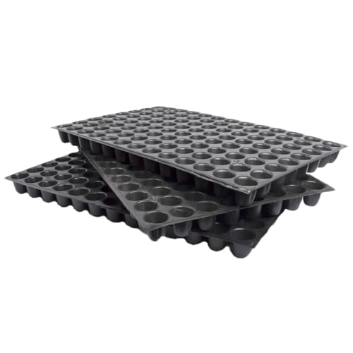 Image of SJ Organics 104 Cell Seedling Tray - Pack of 3 | Reusable Seed Starter Tray for Nursery Plants, Hydroponics & Vegetable Seed Germination