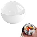 Genérico Adorno De Video De Recuerdo,Bola Navideña De Video,Lámpara De Bola De Memoria,Esfera De Cristal De 2.7" con WiFi,Personalizadas, Cumpleaños Aniversario,Blanca,Basic