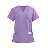 BLOUSE MÉDICALE POUR FEMMEet HOMME : Ce haut médical unisexe est composé à 35 % de coton de haute qualité et à 65 % de polyester. Ce tissu évacue la transpiration et est infroissable, respirant, finement coupé et confortable à porter.