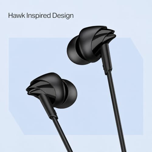 Image of Original Wired in-Ear Earphones with 10 mm Drivers Compatible with Boat BassHeads 212L, Rich Stereo Sound, Clear Calling, Enhanced Bass Performance (Black) 88H