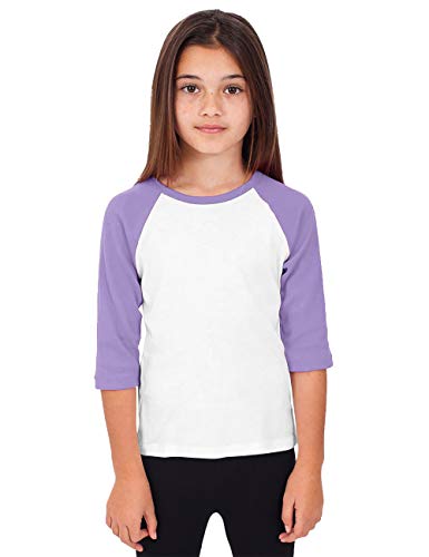 Image of Hat and Beyond Kids Raglan Jersey Child Toddler Youth Uniforms 3 /4 Sleeves T Shirts