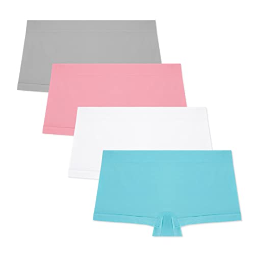 Rene Rofe Girls 4 Pack Seamless Boyshort Underwear - Size 7-16 Undies for Girls