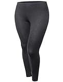 Plus4u Women's Cotton Spandex Full length Good Strechy Legging with Various Colors