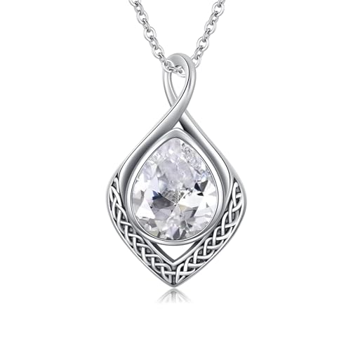 enjoylifecreative Infinity Celtic Knot Necklace 925 Sterling Silv...