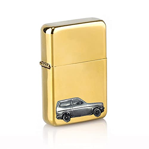 Briquet à essence voiture française en étain, l'élégance vintage rechargeable