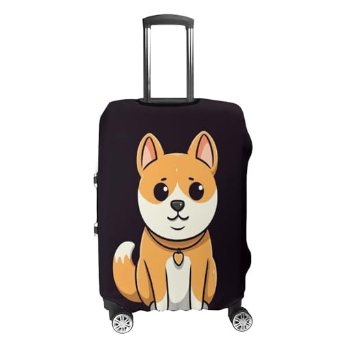 Carry on Luggage Cover Cartoon Shiba Inu Suitcase Covers for Luggages Tsa Approved Travel Luggage Sleeve Protector Elastic Suitcase Protector Anti-Scratch Washable Fits 19-30 Inch Case -L4