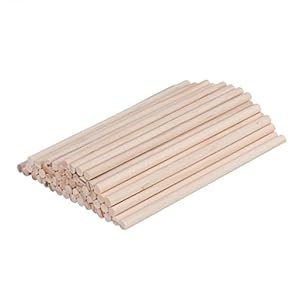 100 stks 30×0.6cm Ronde Houten Pine Rods Sticks Duurzame Houten Deuvel for het bouwen van houtbewerking Ambachten