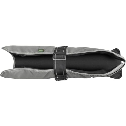 HUNTER Hundemantel DENALI, Farbe: grau, warmer Hundemantel mit Fleece-Innenfutter, wasserabweisend, reflektierend, hoher Kragen, perfekte Passform, leicht waschbar, Größe: 50
