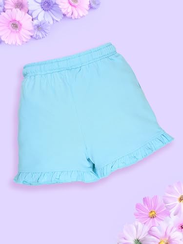 Image of KiddoPanti Girls 100% Cotton Bottom Hem Frill Hot Shorts