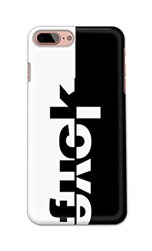 Image of PRINTFIDAA One Words Fukc Love Creative Art Innovative Wonderfull Printed Designer Hard Case for iPhone 7 Plus (5.5 inch) / iPhone 8 Plus (5.5 inch), A1784, A1661, A1785 Back Cover -(e) RPM1003