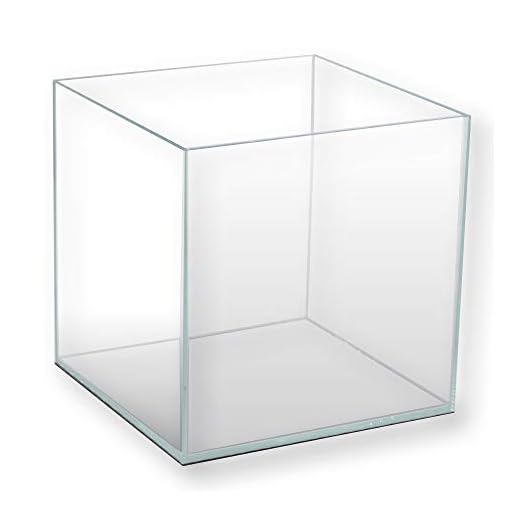 Amtra Nanoscaping - Tank Aquarium de 27L - Bac à Poisson en Verre Extra Clair 30 x 30 x 30 cm - Nano Aquarium pour Poissons Rouges ou pour Tortues d'Eau avec Tapis Amortisseur Inclus