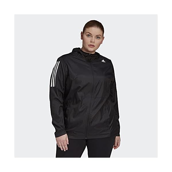 adidas-Womens-Own-The-Run-Hooded-Jacket adidas Women's Own The Run Hooded Jacket, Black, X-Large
