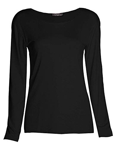 Image of Loxdonz Girls Plain Long Sleeve Scoop Neck T-Shirt Top Kids Basic Stretchy Top