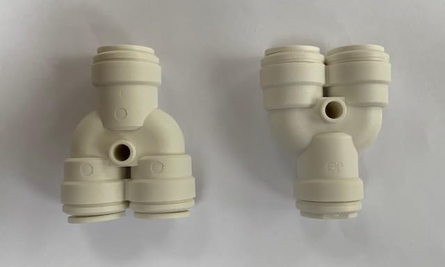 Separador bidireccional polipropileno 12 mm John Guest PPM2312W accesorio de fontanería blanca