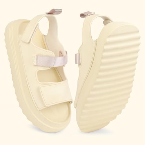 Image of YOHO Wanderz Sandals for Women & Girls | Chunky Ripple Sole with Adjustable Straps | Waterproof Monsoon Footwear | 003