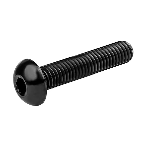 Image of Titanium Bolt M4x6 8 10 12 15 20mm Hex Head Screws for Bicycle Pack of 4 (Black, M4x20mm)