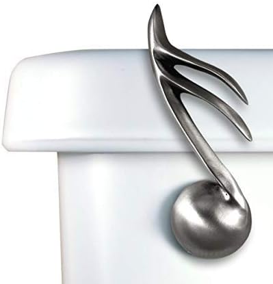 Musical Note Toilet Flush Handle Front Mount in Satin Pewter