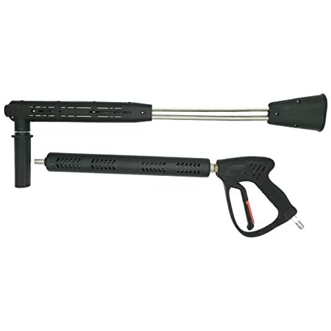 CANPUMP Dual Wand and Gun 40" Stainless Steel Vented 5000 PSI Dual Lance Molded Grip for Power Pressure Washer Cover
