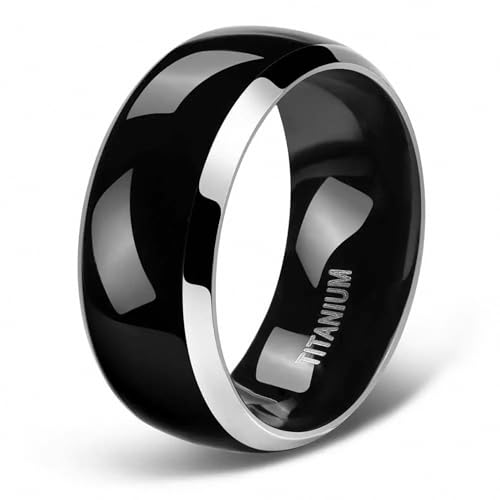 Alianza de compromiso en titanio negro un regalo para parejas 1