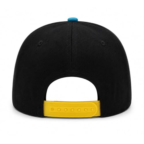 Image of VRITRAZ Comfortable Polyester 3D Printed Hip Hop Cap for Men & Women | Adjustable Snapback Closure Flat Brim Baseball Hat | Lightweight Urban Streetwear Headwear for Dance, Skateboarding, Gym, Sports