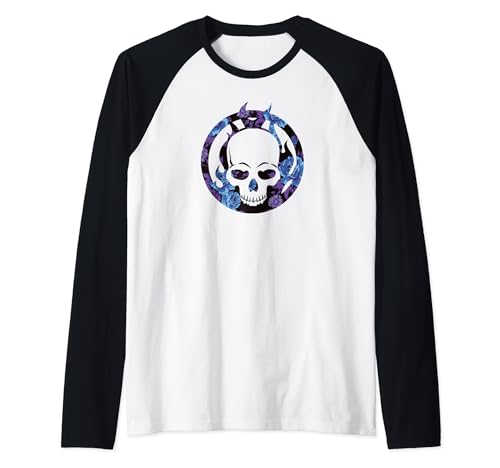T-shirt baseball Ghost Rider Marvel raglan noir et blanc imprimé floral pour fan de comics